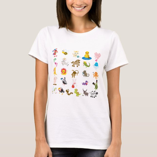 Camiseta Animal del alfabeto (Anverso)