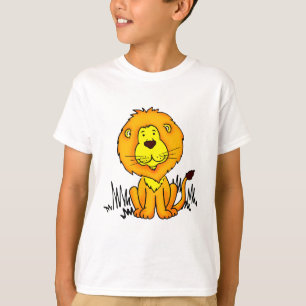 Camiseta animal del arte del dibujo del león