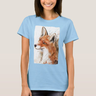 Camiseta Animal del bosque del arte de la pared del Fox