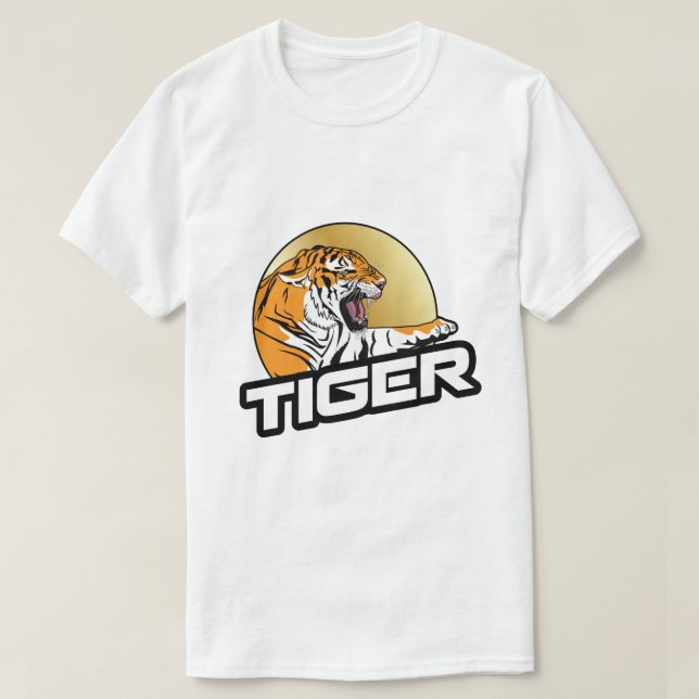 Camiseta Animal del gato montés del león del tigre (Diseño del anverso)