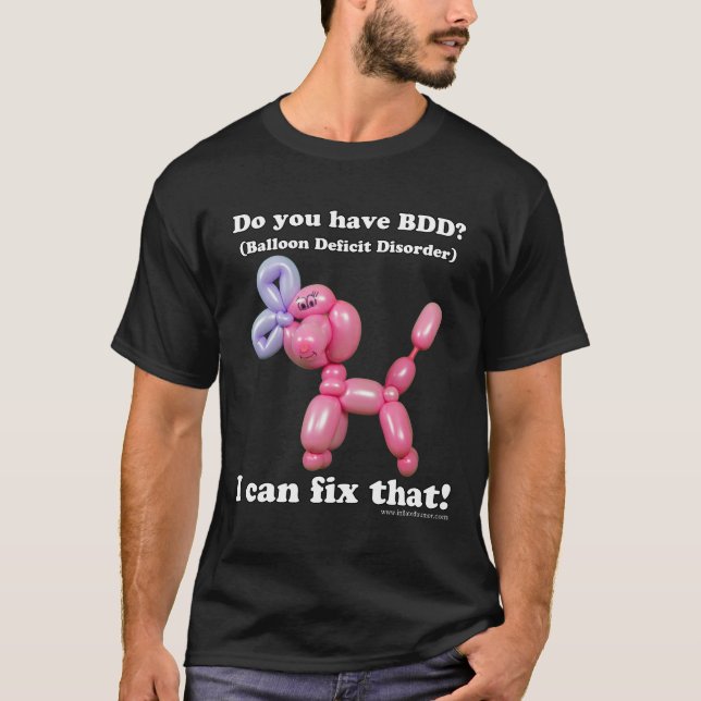 Camiseta Animal del globo del caniche del desorden del (Anverso)