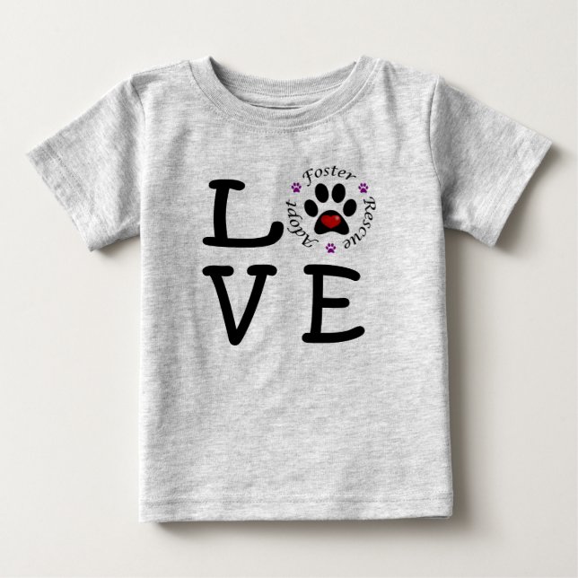 Camiseta animal del jersey de la multa del bebé (Anverso)