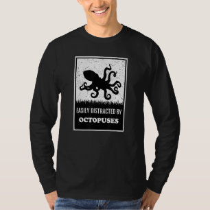 Camiseta Animal Del Mar Profundo Del Octopus Distraído Fáci