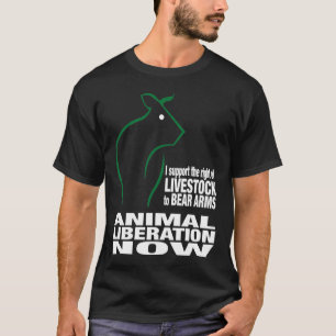 Camiseta animal del negro de la liberación