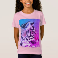 Camiseta animal del tigre del rosa del activista