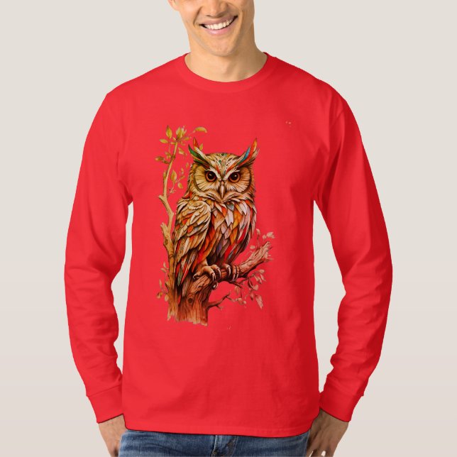 Camiseta Animal del tótem del espíritu de búho (Anverso)