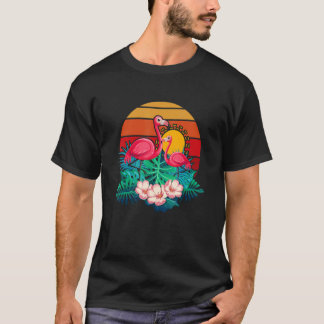 Camiseta Animal del zoológico trópico verano amanecer flame