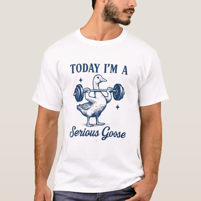Camiseta animal divertida de oca grave (Anverso)