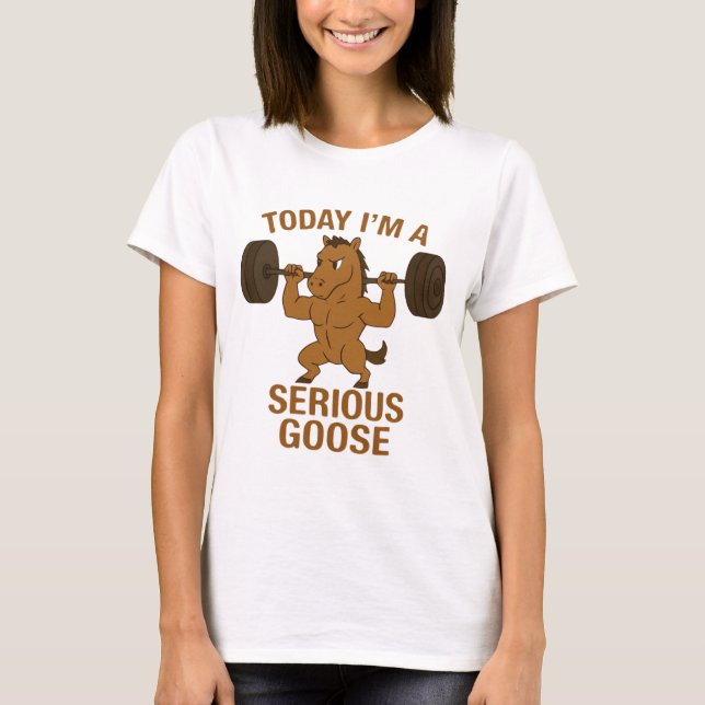 Camiseta animal divertida de oca grave (Anverso)