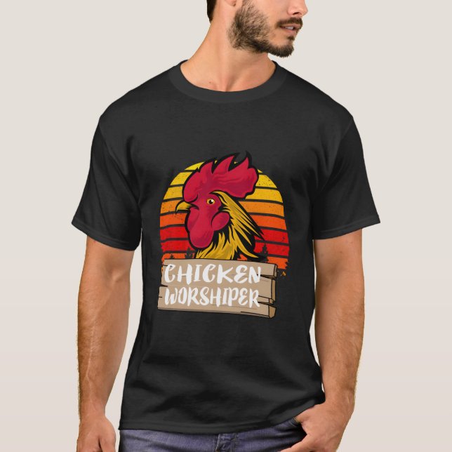 Camiseta Animal divertido de adrinamiento de pollo (Anverso)