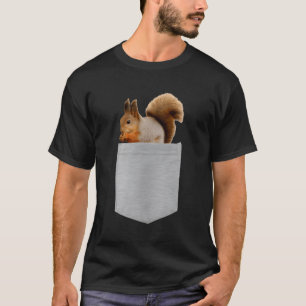 Camiseta Animal En Su Bolsillo Hola Ardilla Roja