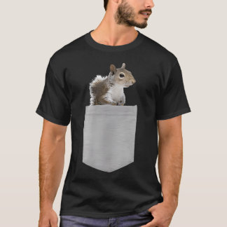 Camiseta Animal En Tu Bolsillo Ardilla Gris Americana