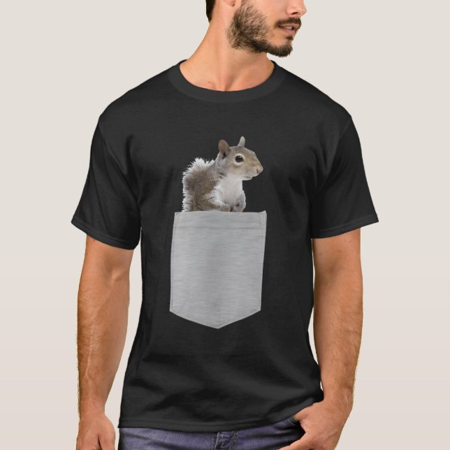 Camiseta Animal En Tu Bolsillo Raya Gris Estadounidense (Anverso)