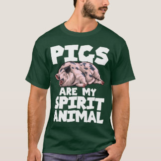 Camiseta Animal Espíritu Cerdo verano vintage