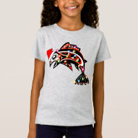 Animal espiritual Haida Salmon con luces Navidades