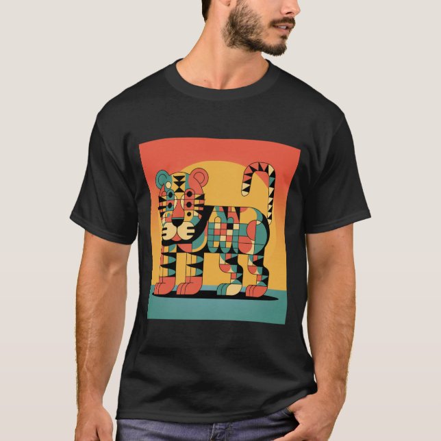 Camiseta animal estilizada geométrica (Anverso)