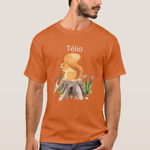 Camiseta Animal forestal ardilla con amigos namelio