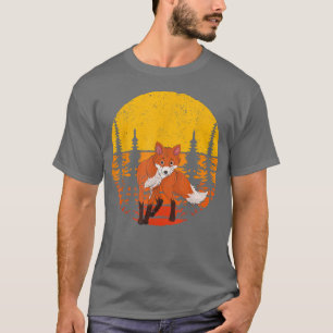 Camiseta Animal Forestal De Los Árboles Naturales Retro Lov