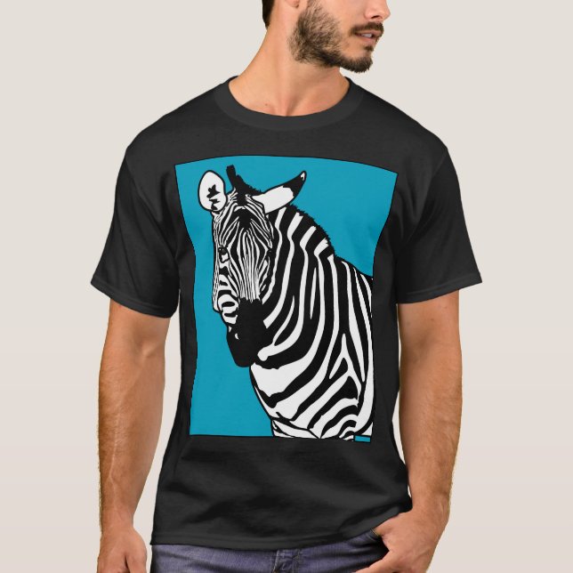 Camiseta Animal fresco de la cebra (Anverso)