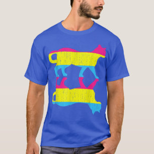 Camiseta Animal gato Mascota de la bandera pansexual del or