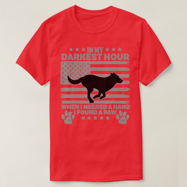 Camiseta Animal In My Darkest I Found A Paw American Flag D (Diseño del anverso)