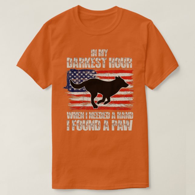 Camiseta Animal In My Darkest I Found A Paw American Flag D (Diseño del anverso)