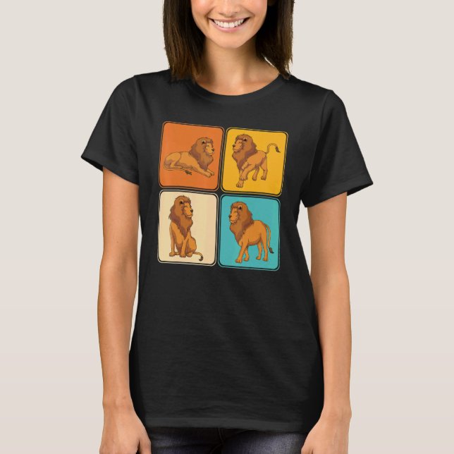 Camiseta Animal King Pop Africa Safari Lion (Anverso)