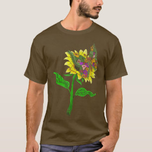 Camiseta Animal Lepidopterist Sunflower Naturaleza Insectos