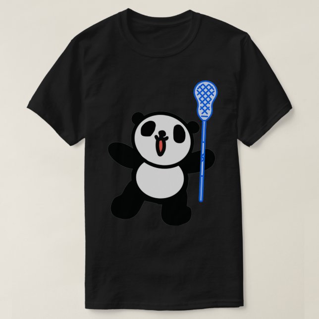 Camiseta Animal lindo Lacrosse panda (Diseño del anverso)