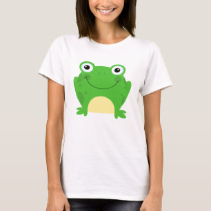 Camiseta Animal lindo verde anfibio del dibujo animado de