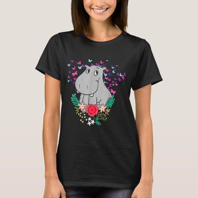 Camiseta Animal Lover Butterfly Valentines Day Gift Flowers (Anverso)