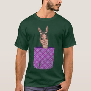 Camiseta Animal Lover Farmer Farm Animal Cute Pocket Donkey
