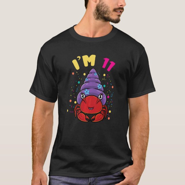 Camiseta Animal marino I m 11 Hermit Crab 11th Birthday (Anverso)