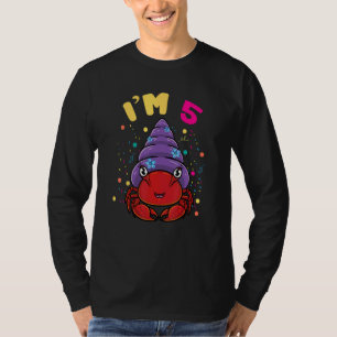Camiseta Animal marino Im 5 Hermit Crab 5º cumpleaños