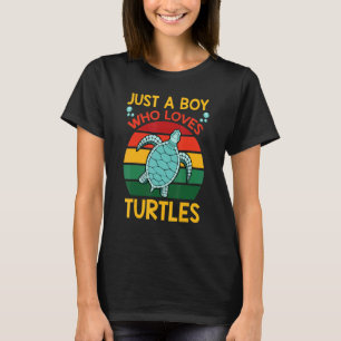 Camiseta Animal marino Sólo Un Niño Que Ama Las Tortugas Re