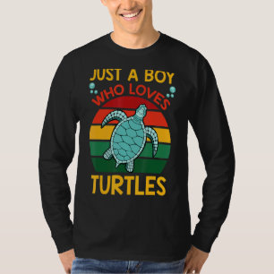 Camiseta Animal marino Sólo Un Niño Que Ama Las Tortugas Re