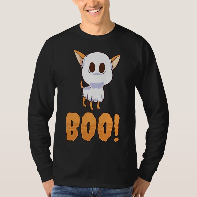 Camiseta Animal Mascota de perro fantasma Boo Chihuahua (Anverso)