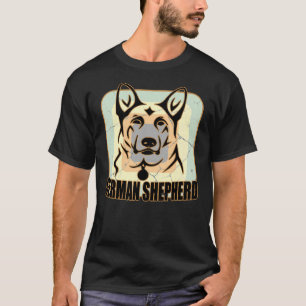Camiseta Animal Mascota patrón de perro pastor alemán