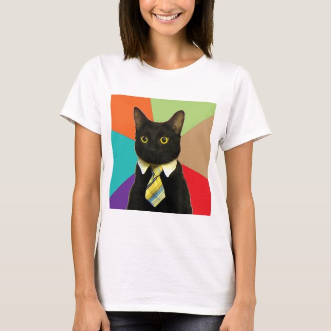Camiseta Animal Meme del consejo del gato del negocio