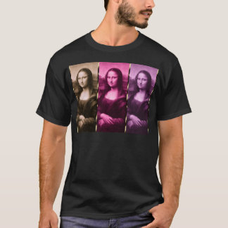 Camiseta Animal Mona Lisa Imprimir Chocolate Púrpura Rosa