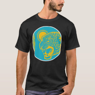 Camiseta Animal nacional kazajo del leopardo de la nieve