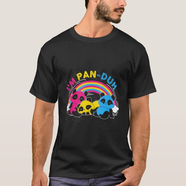 Camiseta Animal Panda Im Pan Duh Panual Flag Panual (Anverso)