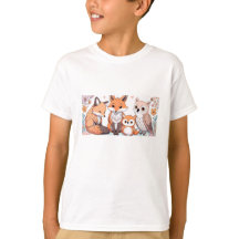 Camiseta animal para niños - Fox y Owl
