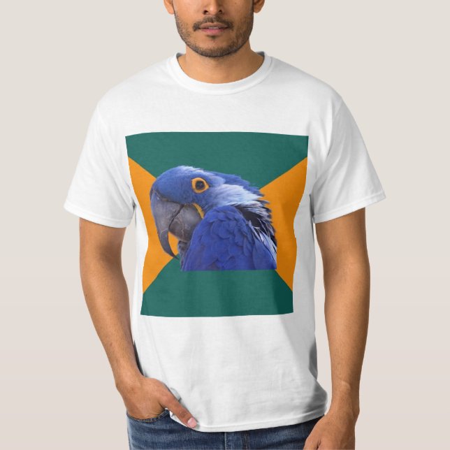 Camiseta Animal paranoico Meme del consejo del pájaro del (Anverso)