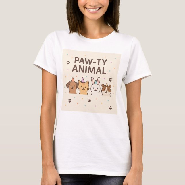 Camiseta Animal Paw-ty (Anverso)