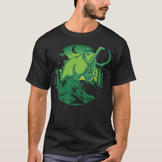 Camiseta Animal prehistórico Mamut retro (Anverso)