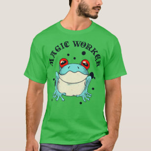 Camiseta Animal psicodélico de la rana del trabajador mágic