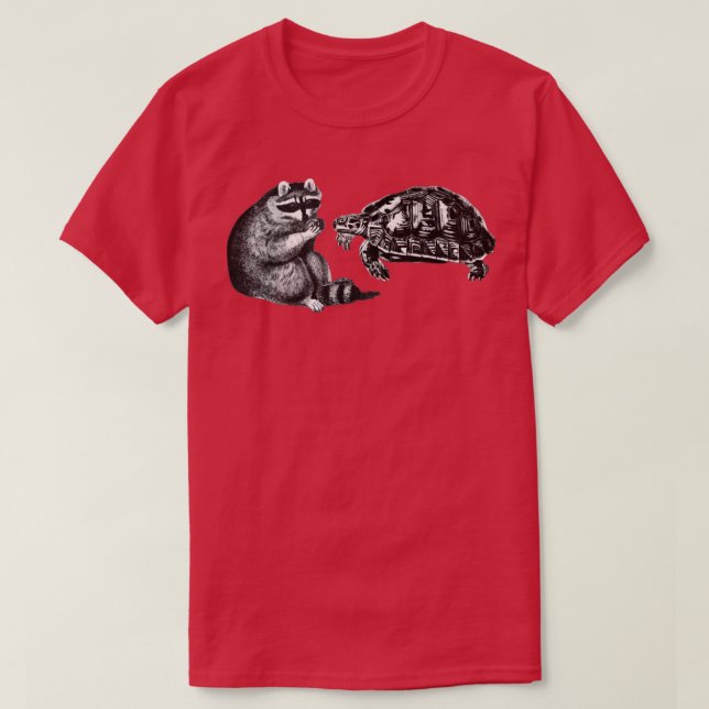 Camiseta Animal Racoon Turtle (Diseño del anverso)