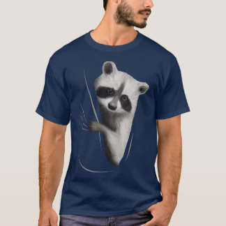 Camiseta Animal Racoon viniendo desde adentro