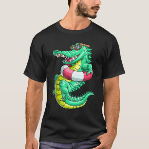 Camiseta Animal Reptil de Natación Cocodrilo